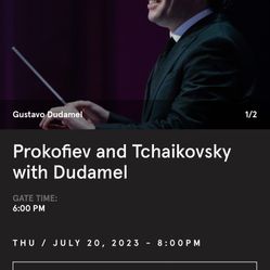 2 x Tickets Tonight Hollywood Bowl Tonight Dudamel Tchaikovsky