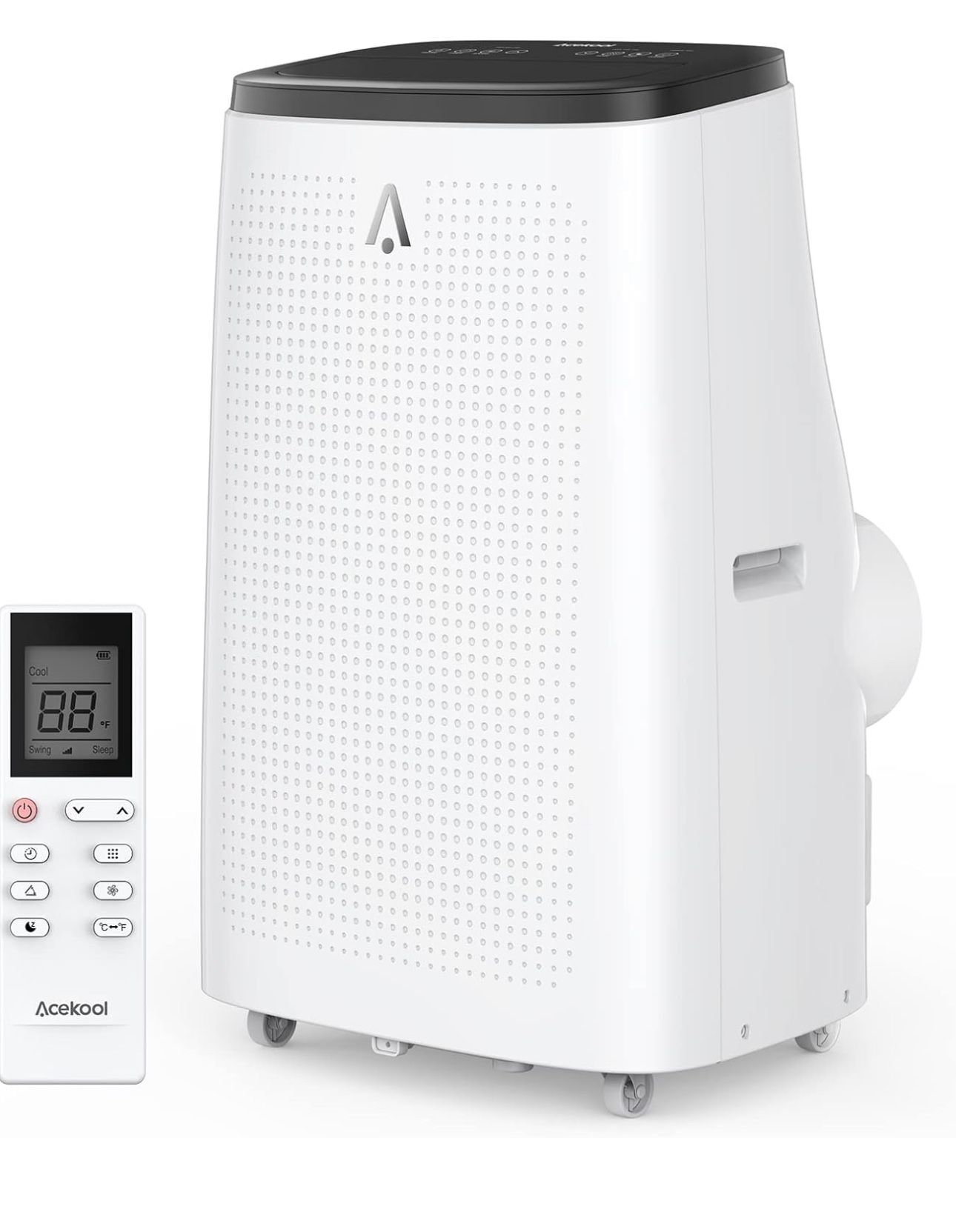 Acekool Portable Air Conditioner 14,000 BTU 3-IN-1 Quiet AC Unit with Remote Control, Built-in Dehumidifier, Fan, Auto, Sleep Modes, Cools Room up to