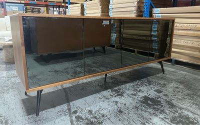 Buffet Walnut & Bronze Mirror