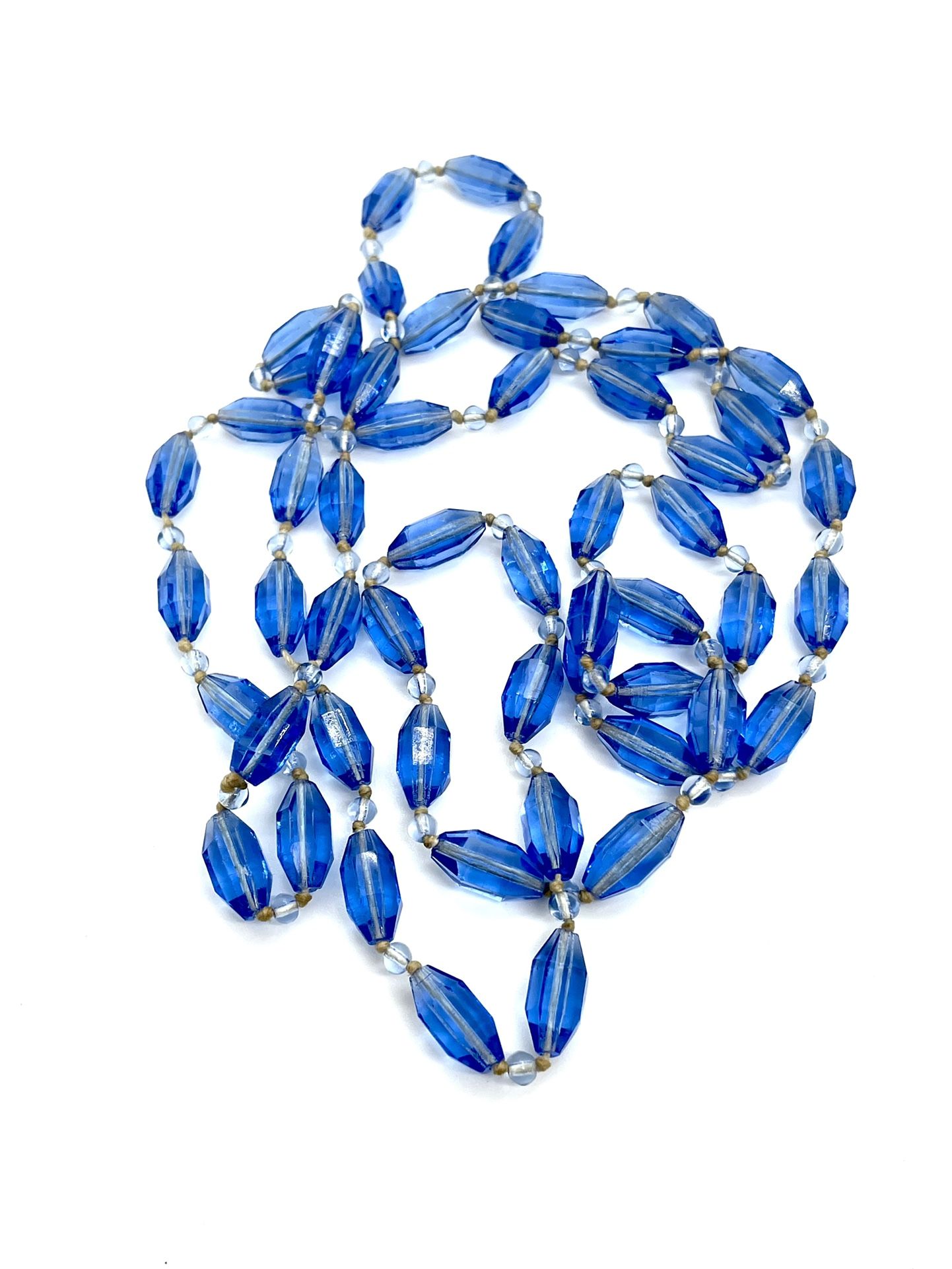 Vintage Blue Crystal Necklace RARE!!!