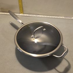 Nutrichef 12" Wok Pan With Lid