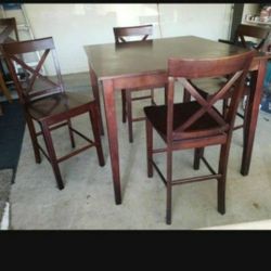High Table And Bar Stools 