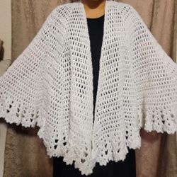 Long White Shawl/Wrap