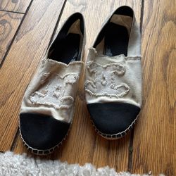 Black And White  Chanel Mules 