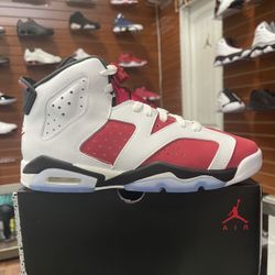 PRICE is FIRM $395 AIR Jordan 6 Carmine-brand brand new with the original box and the receipt, 100% AUTHENTIC at M. inside DESERT SKY MALL