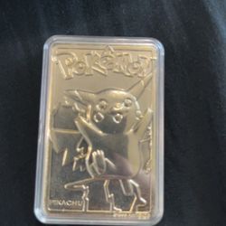 23 Karat Gold Plated Pikachu Trading Card