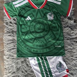 Soccer Mexico kids niños set 4 a 12 años  jersey Mundial green New Jersey  short sleeve long sleeve Women’s size 2025 kids 4 years Alf to 12 years old