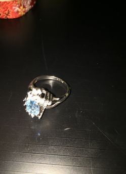 Massive Seta Blue CZ Ring $10
