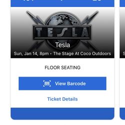 2 Tix To Tesla The Band 