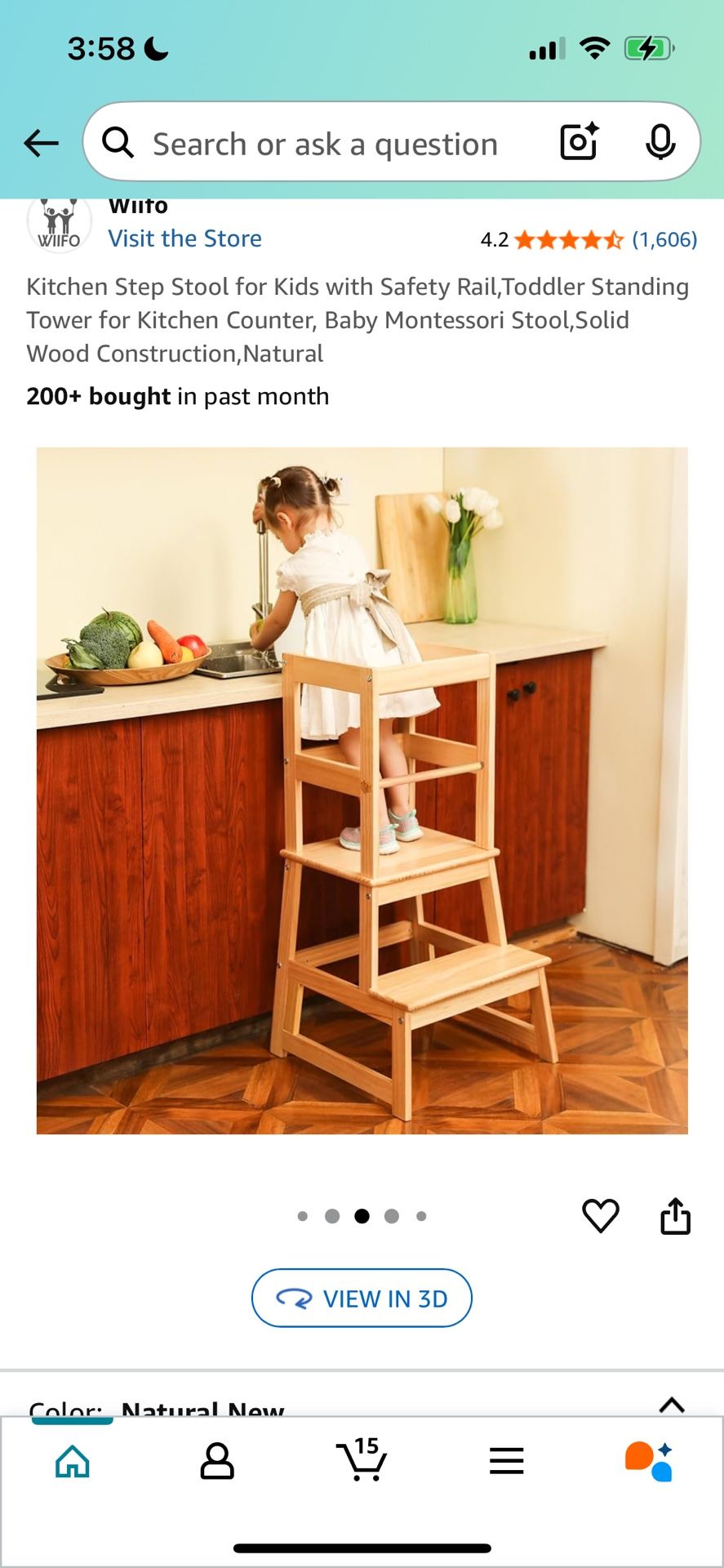Wooden Toddler Tower