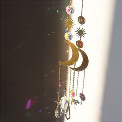 Crystal Suncatcher, Window Suncatcher Prism Hanging Sun Catcher Outdoor Indoor Decor Gift for Mom Christmas Stocking Sutffers Home Decor