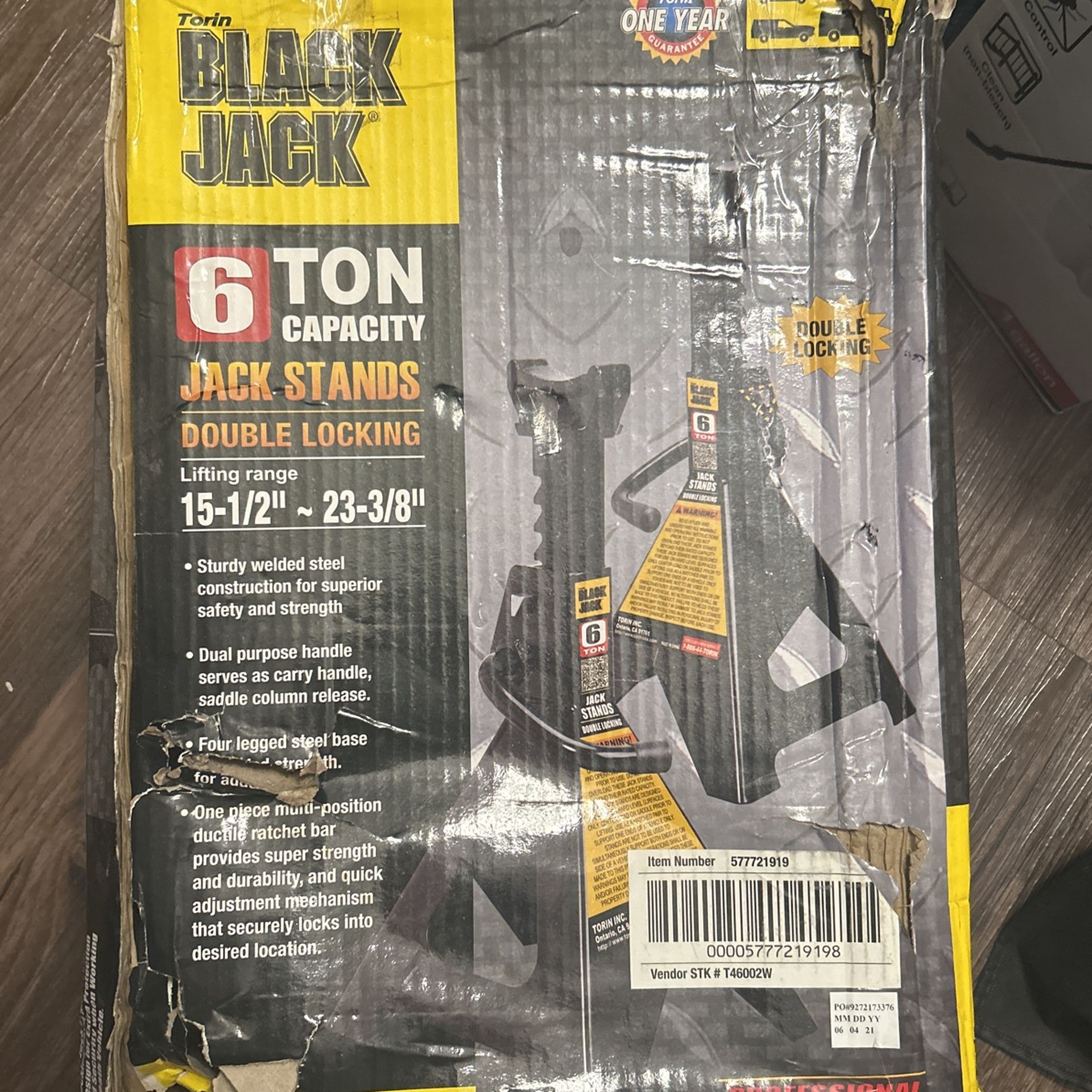 Torin black Jack 6ton jack Stand