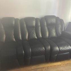 Recliner Leather Couch