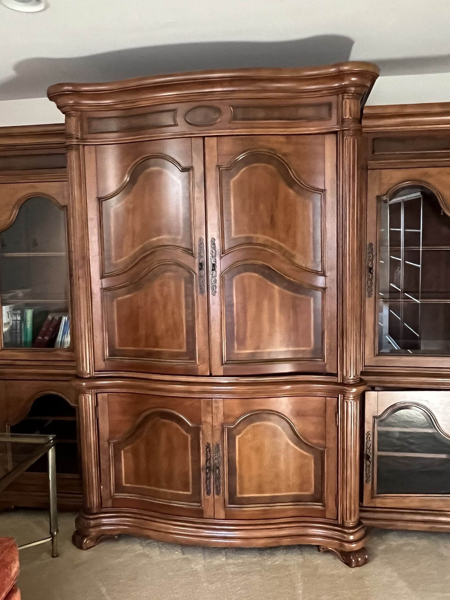 TV Armoire And Shelves