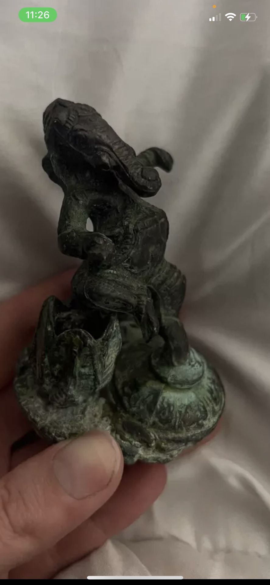 Vintage Brass Elephant God Mini Statue