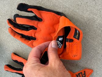 Fox Racing Motocross Gloves Orange Black