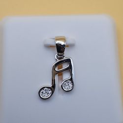 🎵 Moissanite Music Note Pendant – S925 Silver (0.50ctw) 🎵