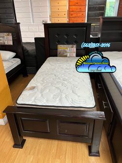 Twin Lesly mattress and Boxspring Cama nueva Colchon y tambor