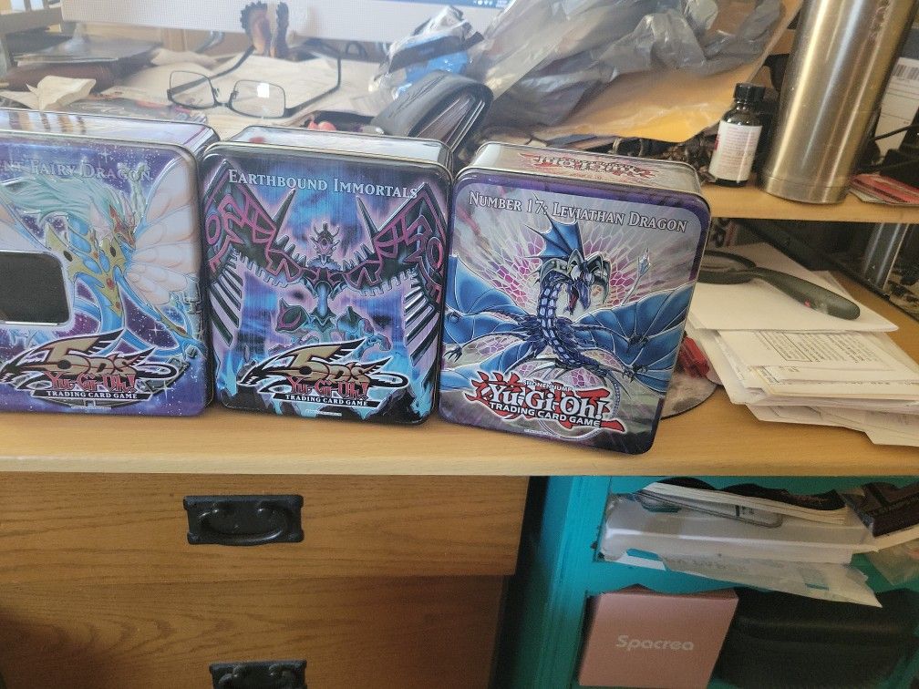 Collection Of Yu Gi OH Tins 8 Total