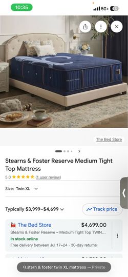 Stearns & Foster Lux Estate Twin XL mattresses