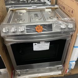 SLIDE IN STAINLESS STEEL GAS STOVE