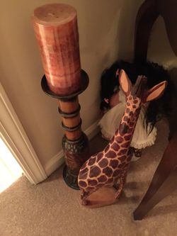 Giraffe and candle holder
