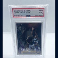 Tops Chrome Carmelo Anthony Psa 9 Rc