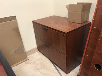 Wood 2 drawer filling cabinet