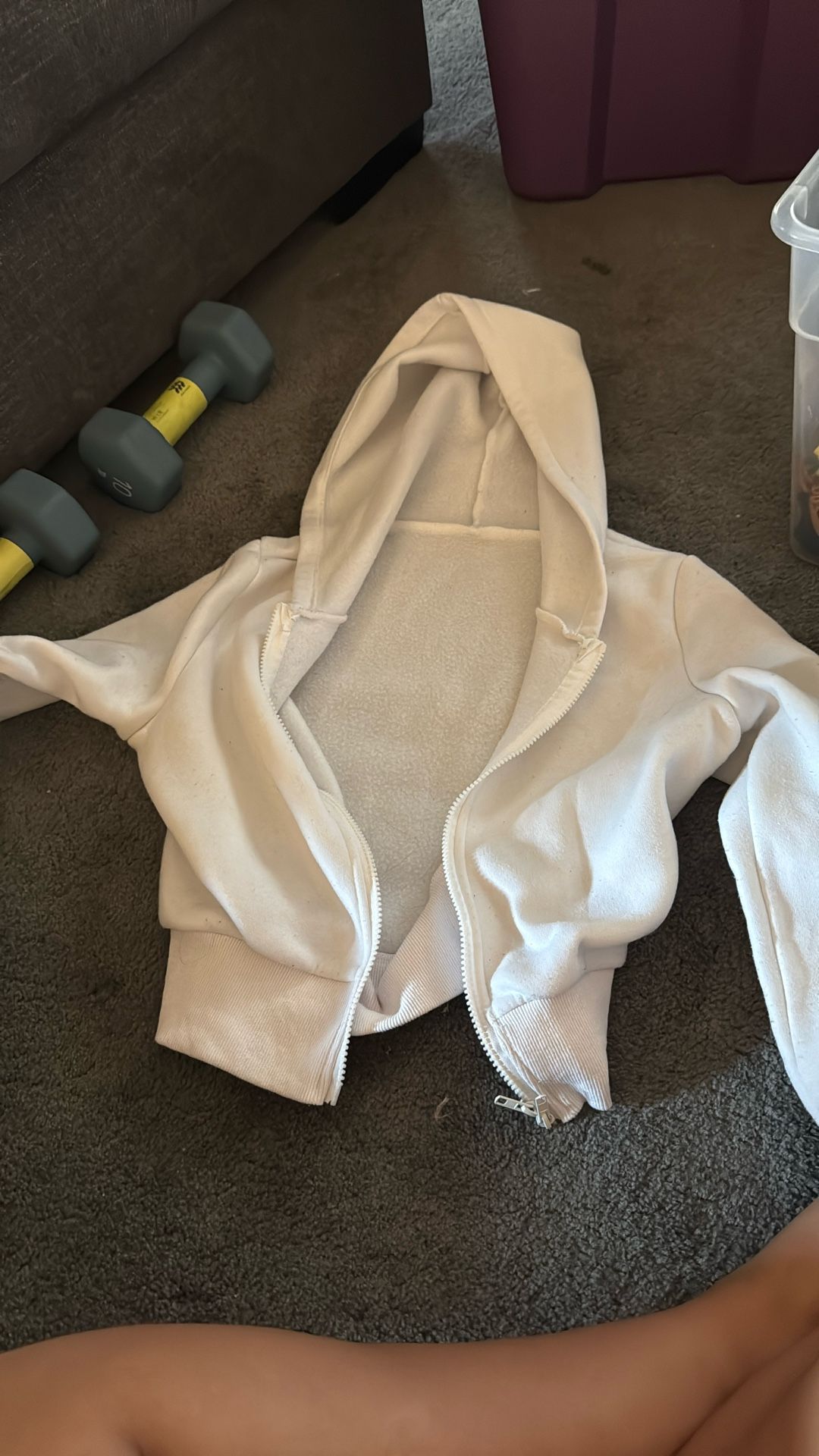 white cropped jacket