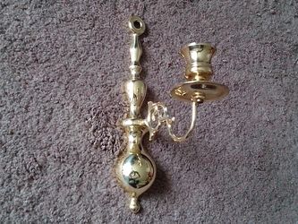 11-CH: A Single Polished Wall Candle Holder Sconce