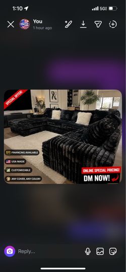 (ANY COLOR) Brand New super plush comfy corduroy sectional