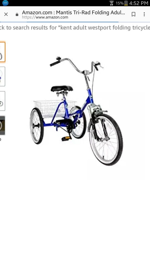 kent adult westport folding tricycle