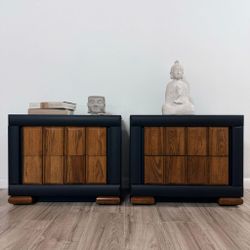 Professional Restored Nightstand Set By Bassett
 28”L x 16”W x 23”H