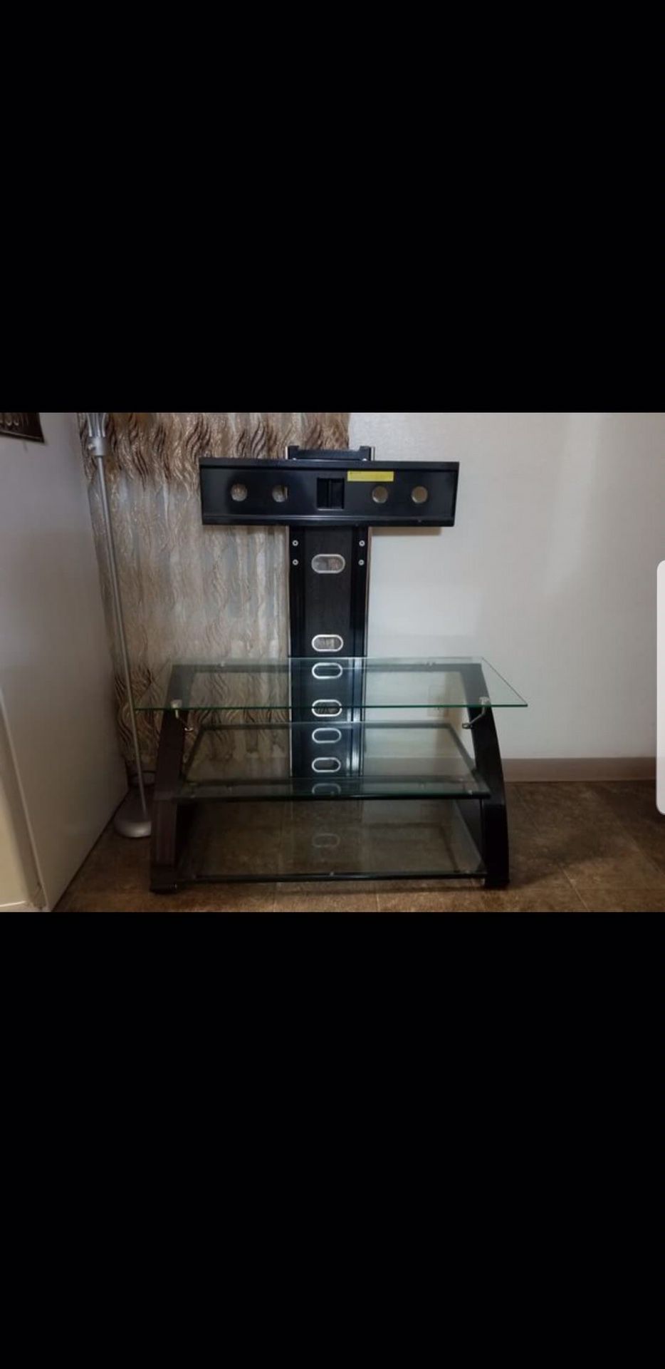 Very good condition glass length 44 inches width 19 inches stand hight 50 inches width 31 inches