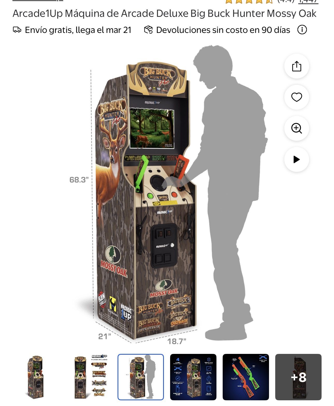 Máquina Oak Arcade1Upde Arcade Deluxe Big Buck Hunter Mossy