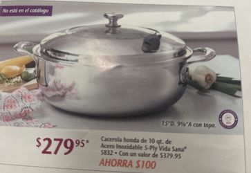 Cacerola 10 Qts Vida Sana Princess House 