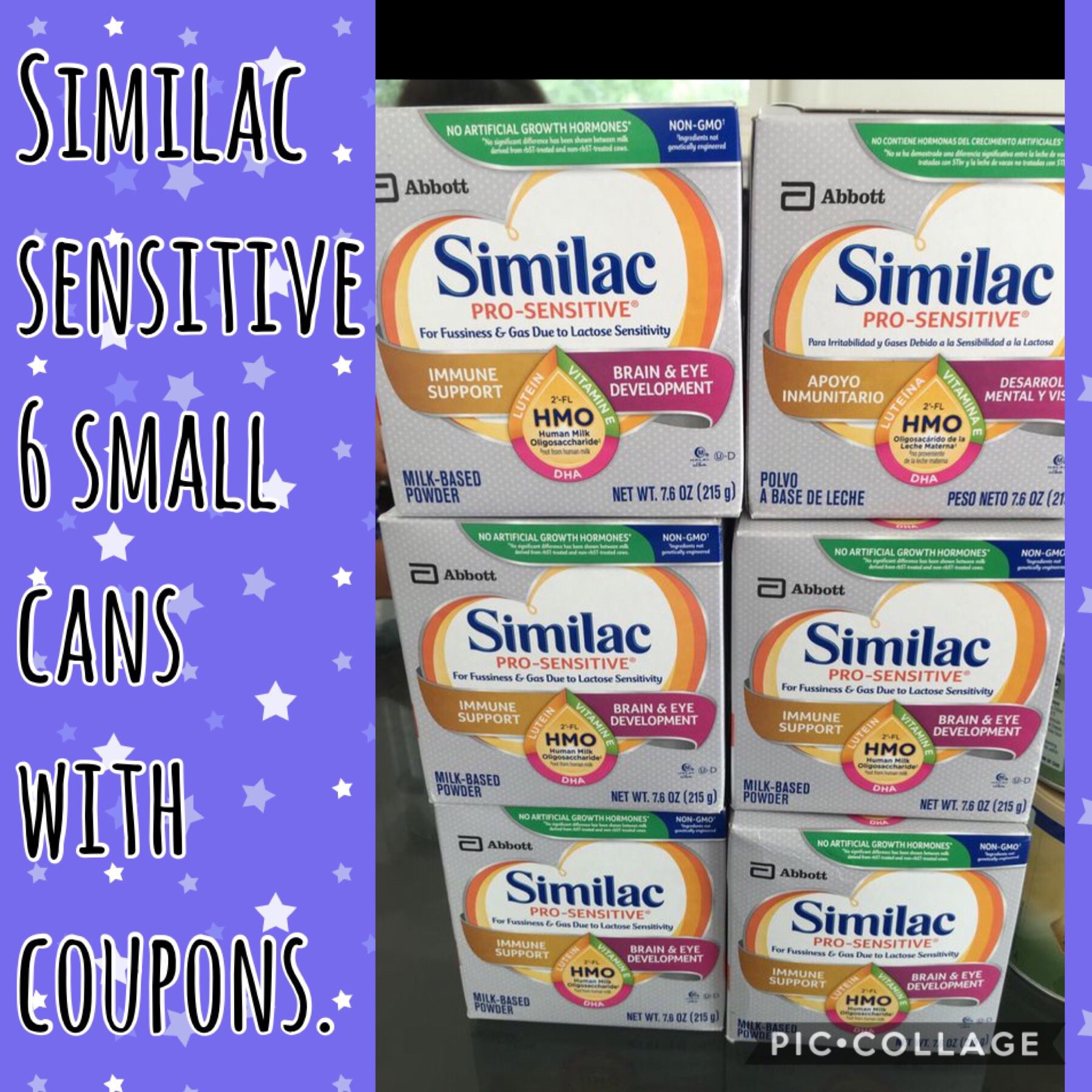 Small cans of formula new with coupons.