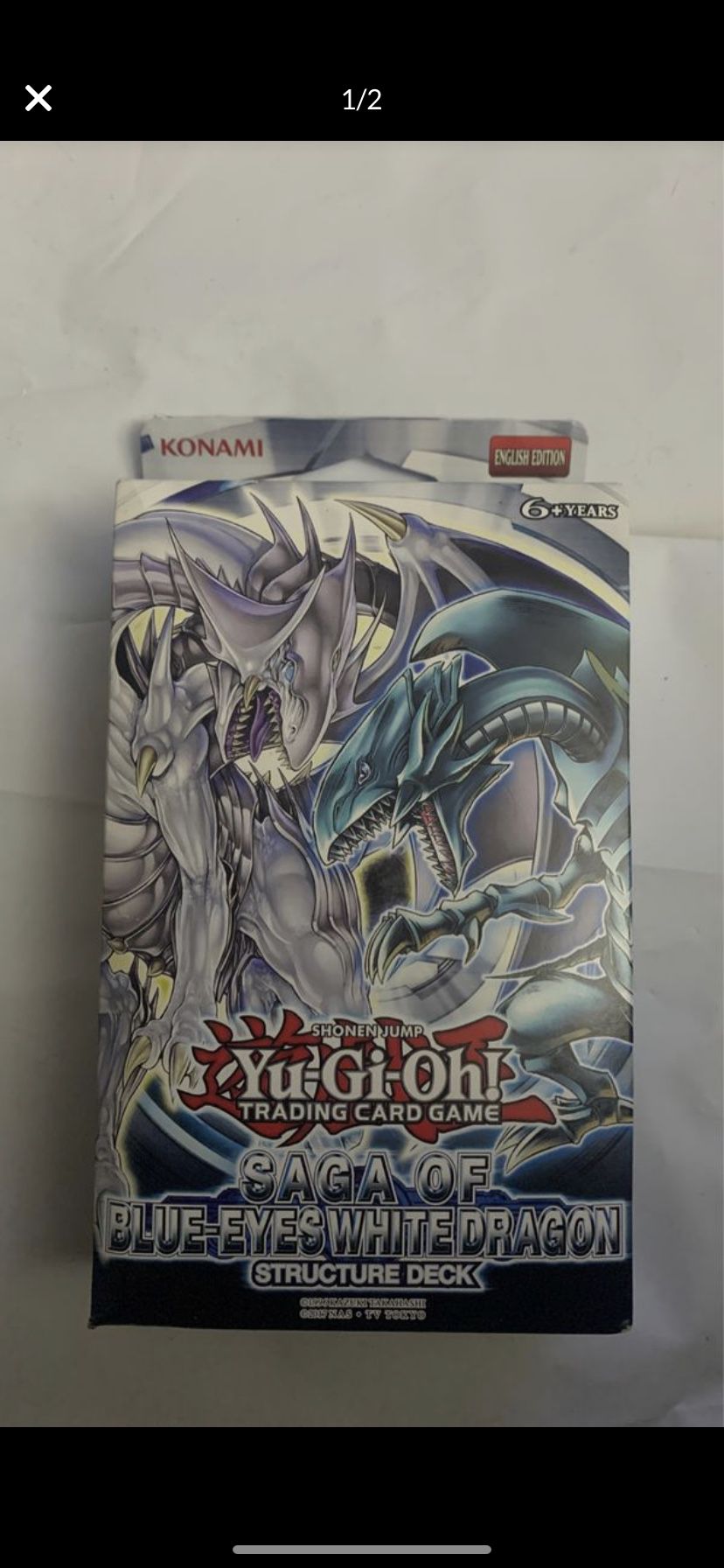 New KONAMI Yu-Gi-Oh Saga of Blue-Eyes White Dragon Card Deck
