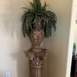 Fake Plant With Vase 