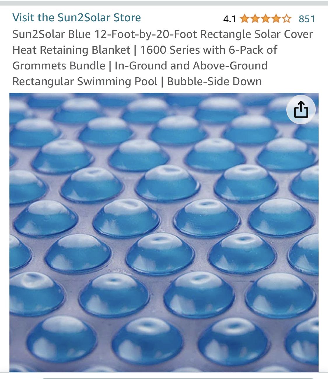 Sun2solar Pool Cover 10 Feet X 16 Feet