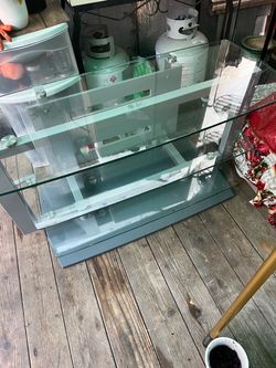 Glass tv stand