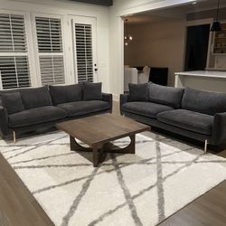 Living Room Set!! 2 Couches, Coffee Table, Rug