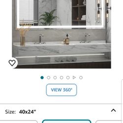 24"x40" LED Bathroom Mirror