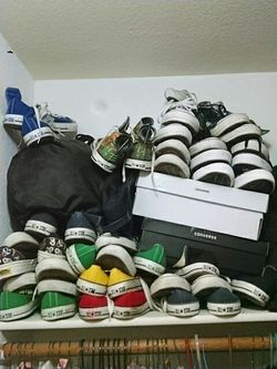 Converse high-top and low-top tennis shoes sizes 10.5 to sizes 12 mens