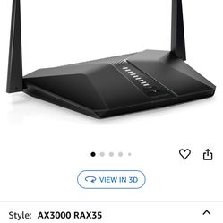 NETGEAR Nighthawk AX3000 4-Stream Dual-Band Wi-Fi 6 Router - RAX35-100NAS