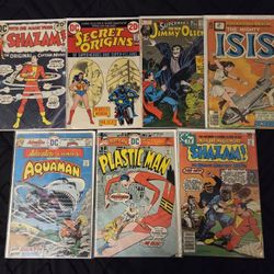 Bronze Age Comic Book lot of 7! DC. Vintage. Keys. Mixed lot. Shazam. Superman.