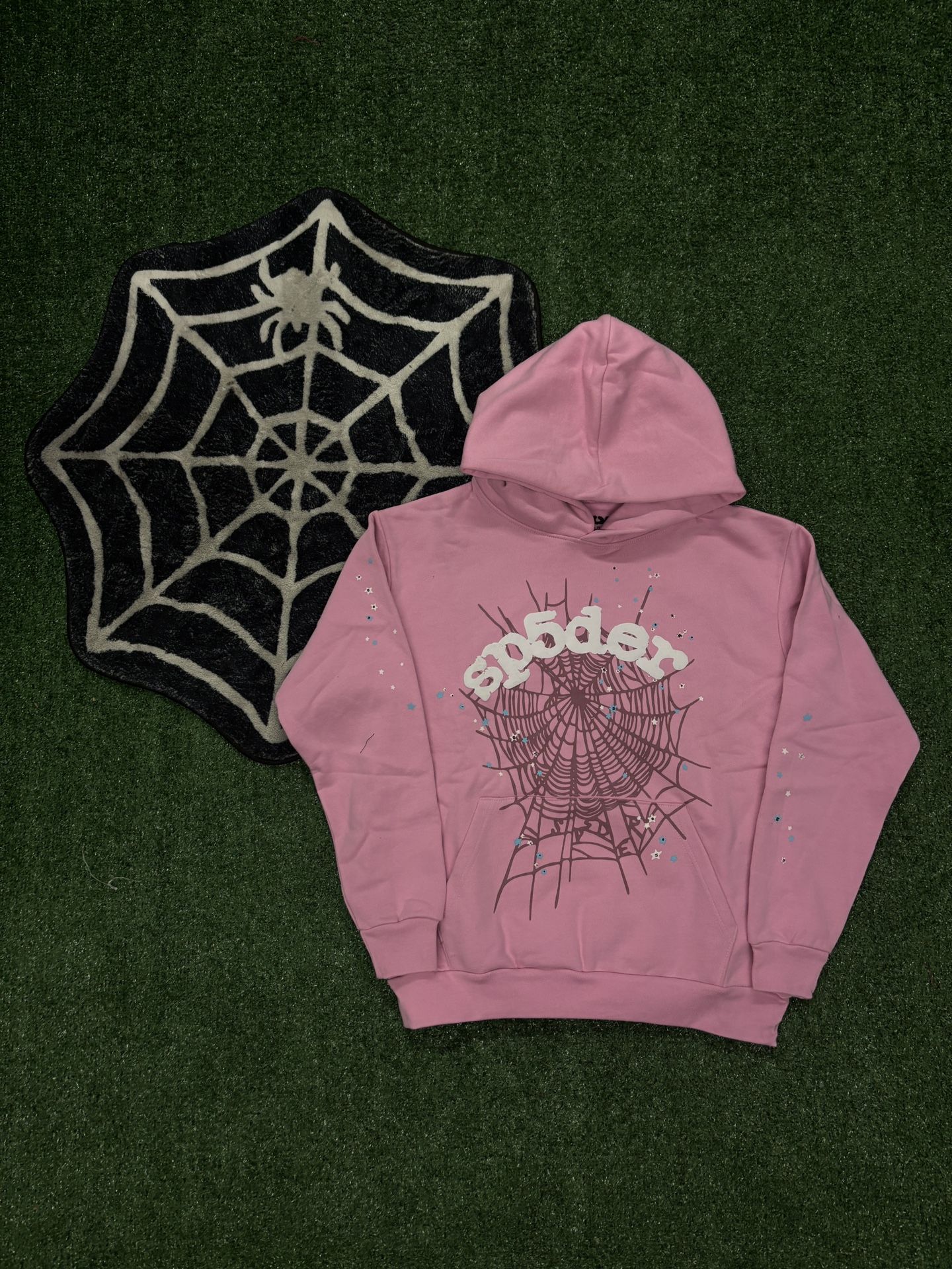 Sp5der OG Web Hoodie Pink