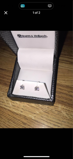 14k white gold earrings