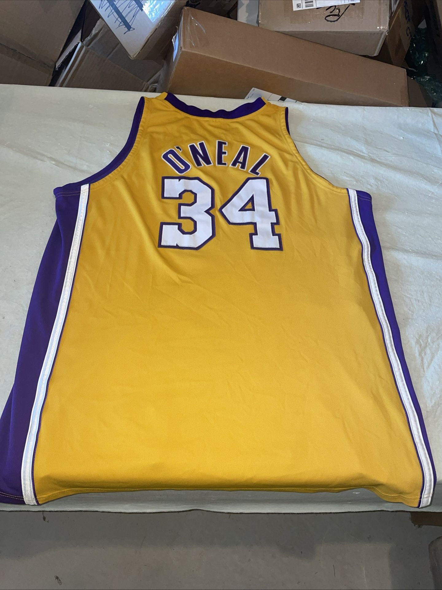 Authentic Shaquille O’neal LA Lakers Nike JERSEY Mens 56 Sewn Vintage NBA Yellow