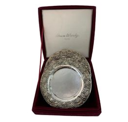 Vintage Silver Treasures Wine Bottle Coasters by Godinger